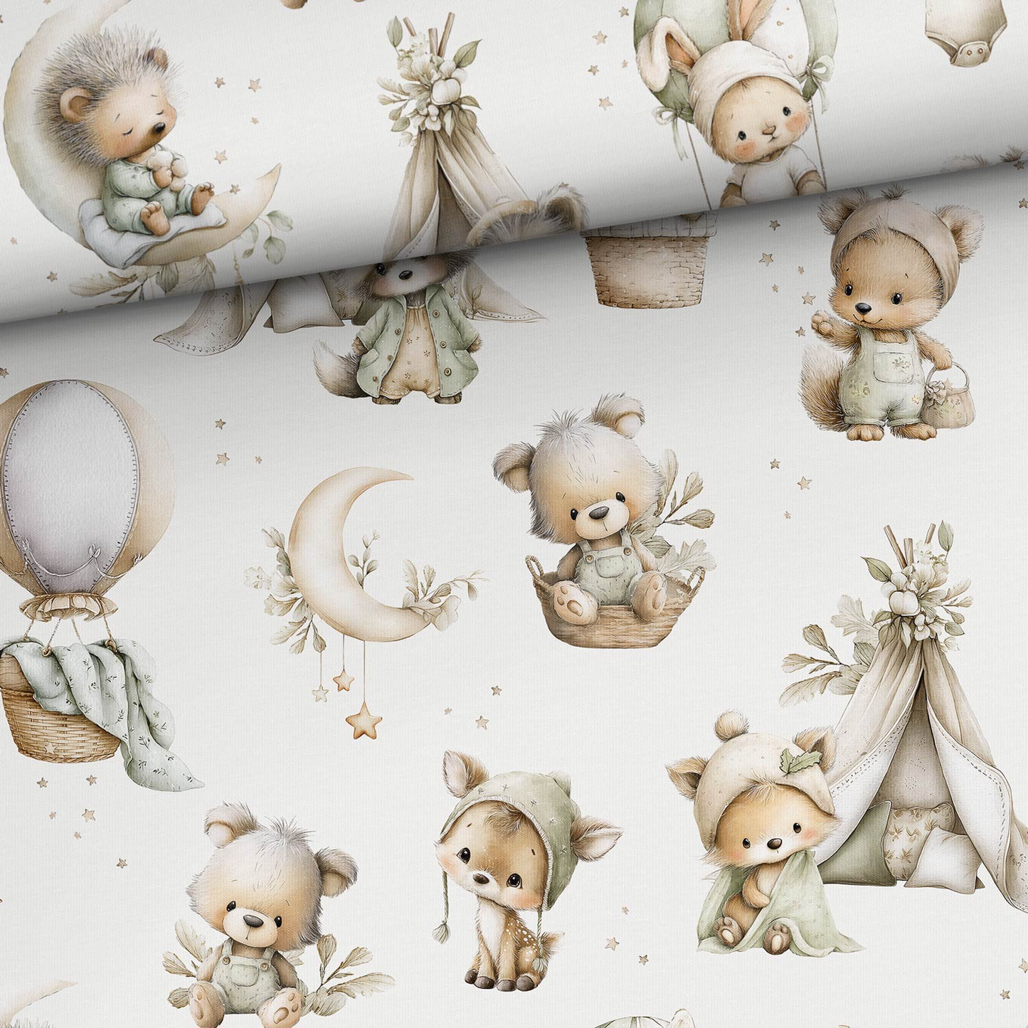 Jersey stampa digitale, certificato OEKO TEX, 92 % cotone 8% elastan, altezza 160 cm