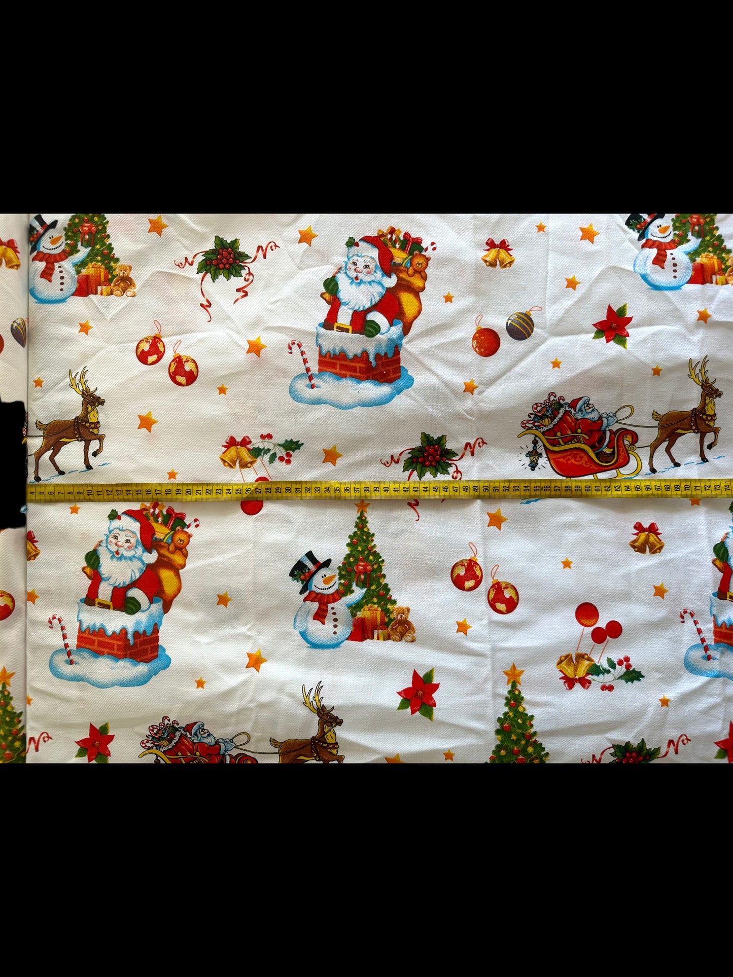 Cotone 80% , poliestere 20%, certificato Oeko Tex , altezza 150 cm