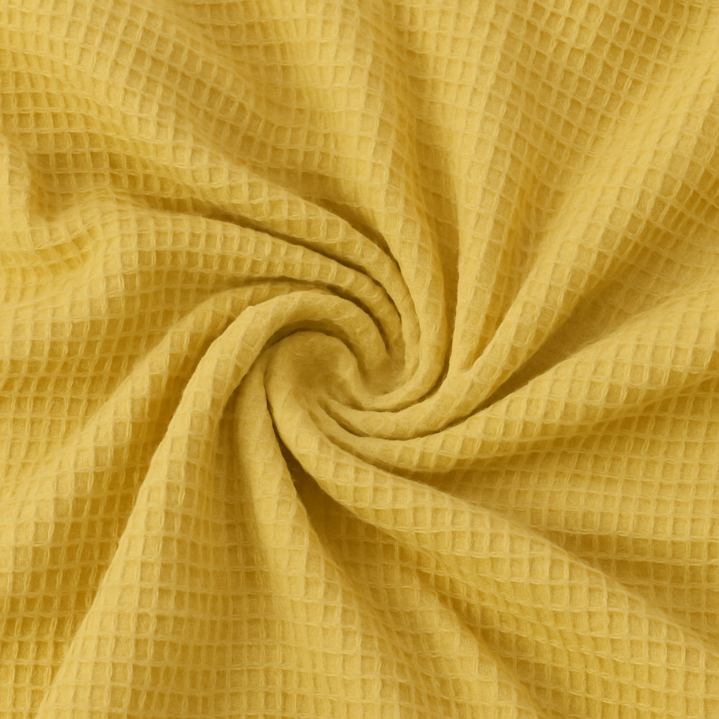 Nido d’ape 100% cotone certificato Oeko Tex altezza 150 cm zafferano