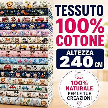 Tessuto Cotone 100% altezza 240 cm