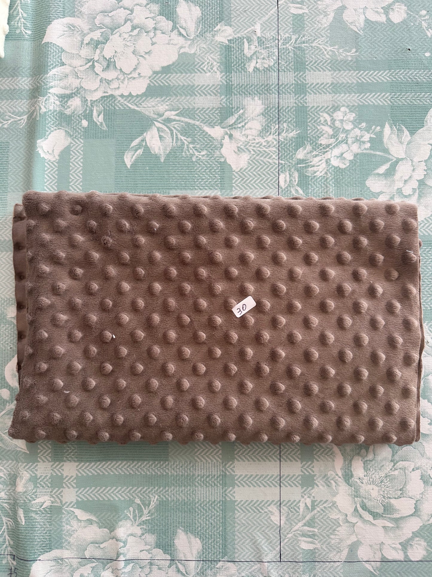 Minky pile marrone, altezza 150 cm, peso 350 g