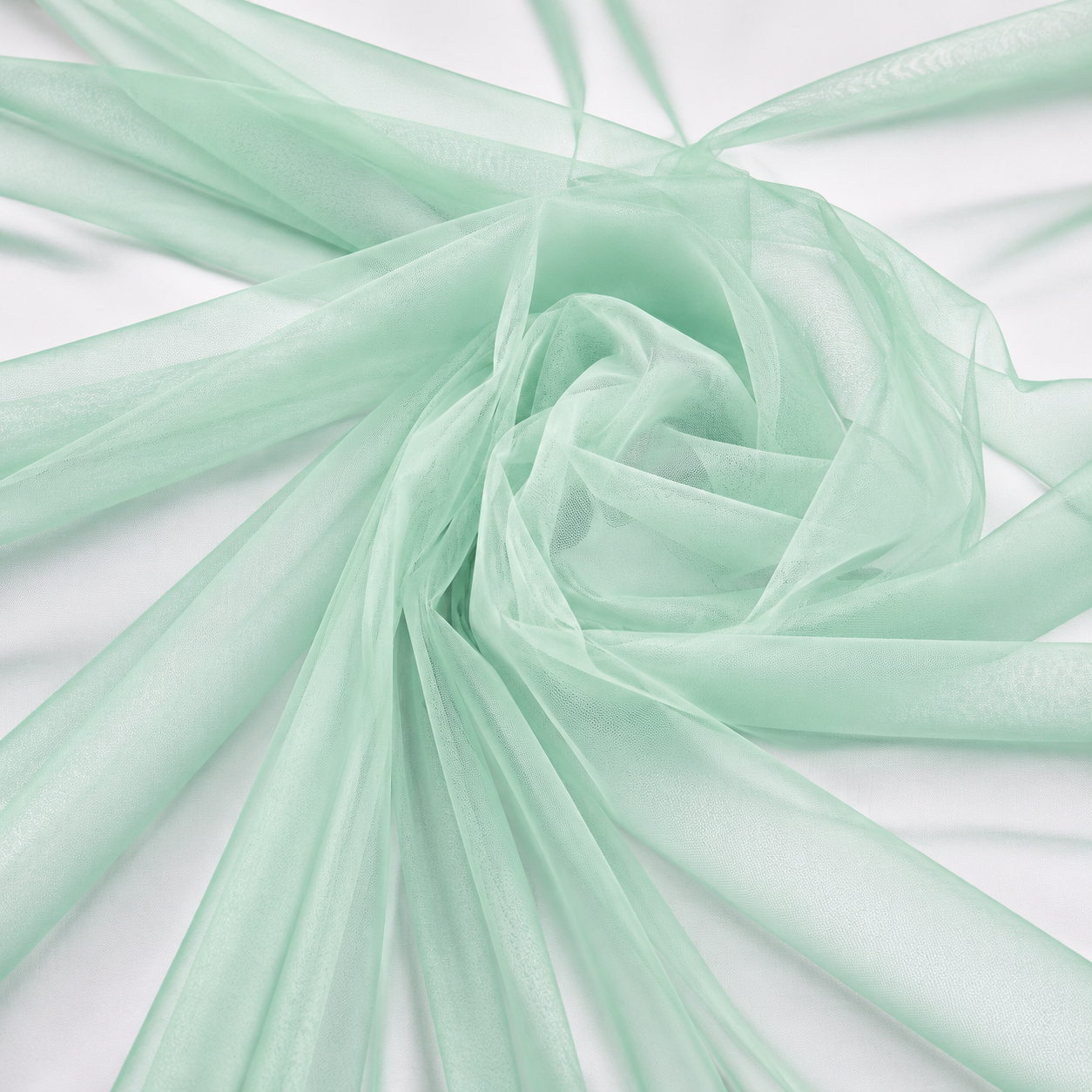 Tulle Rigido VERDE MENTA 100% Nylon – Altezza 300 cm