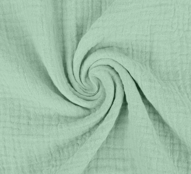 Mussola di cotone 100 %, certificato Oeko Tex, altezza 135 cm MENTA