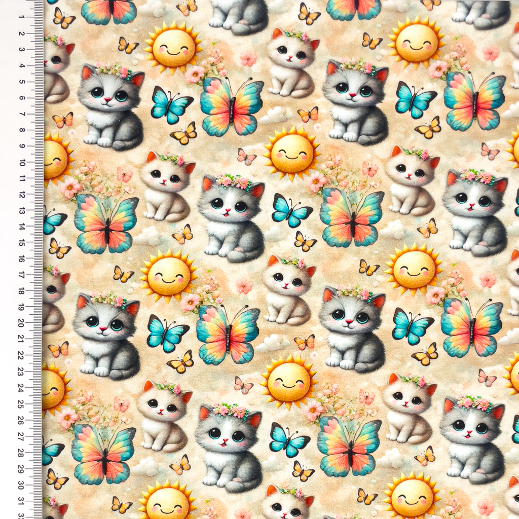 Jersey stampa digitale, certificato OEKO TEX, 95% cotone 5% elastane, altezza 150 mc