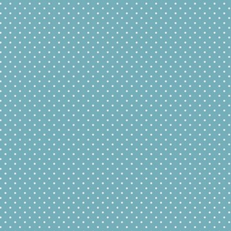 Popeline di cotone 100 % pois bianco/verde giada, altezza 148 cm