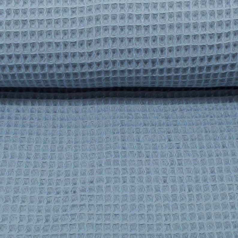 Nido d’ape 100% cotone certificato Oeko Tex altezza 150 cm jeans