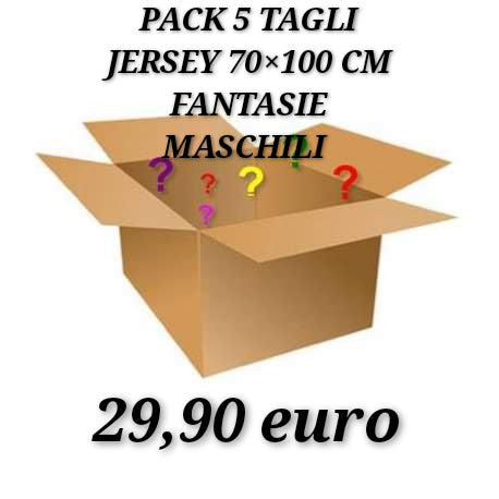 Pack 5 tagli copertina jersey di cotone certificato, misura 70×100 cm, fantasie maschili