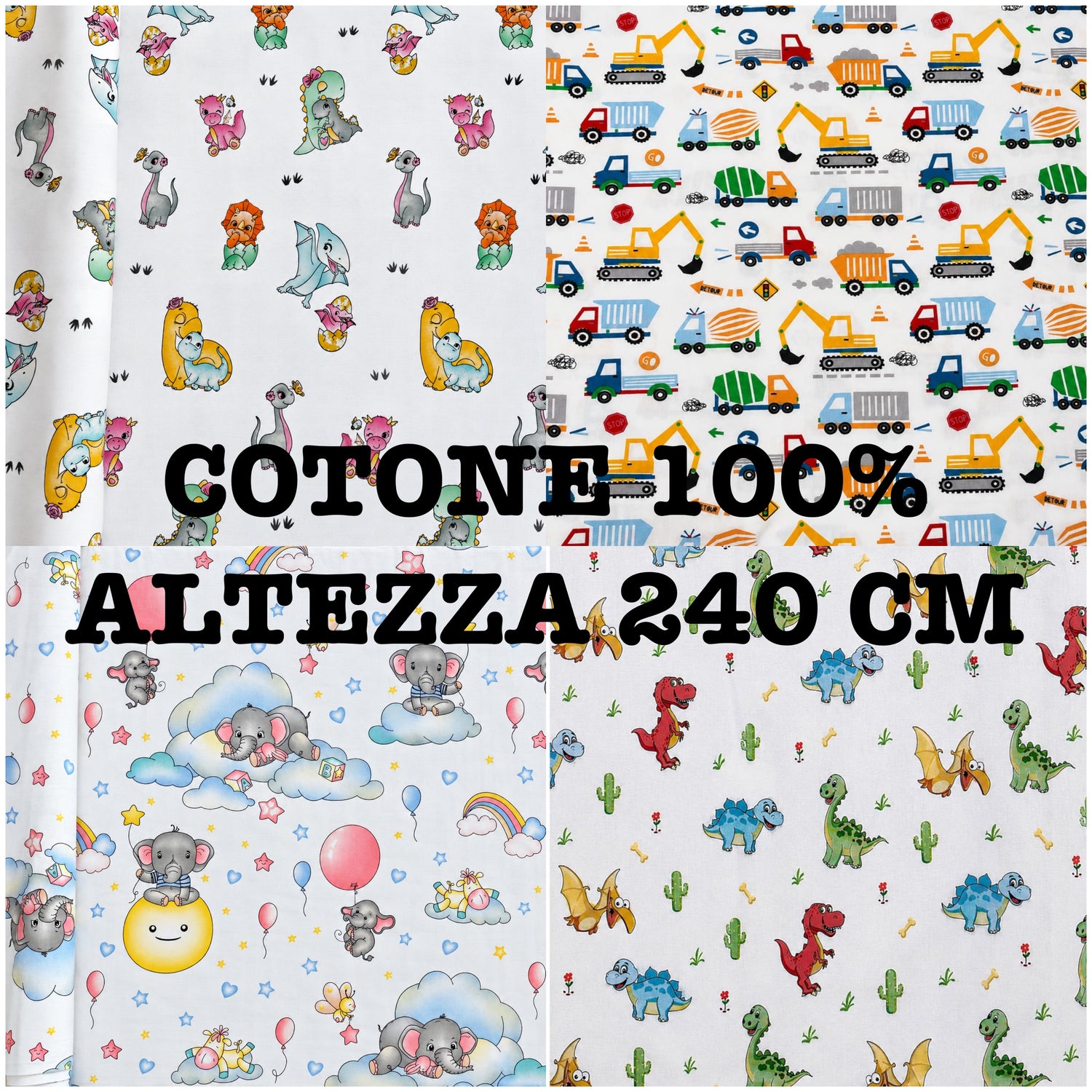 COTONE 100% ALTEZZA 240 CM