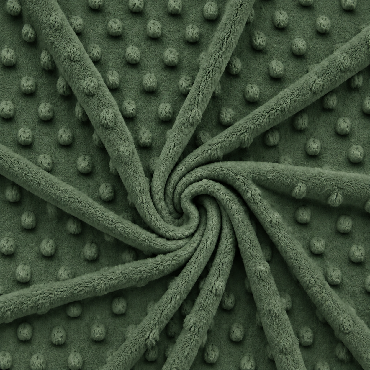 Minky pile VERDE BOSCO, altezza 150 cm, peso 250 g