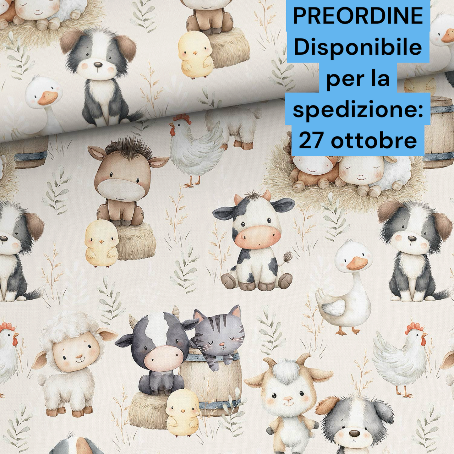 Cotone 100% premium certificato OEKO TEX, stampa digitale , altezza 158 cm