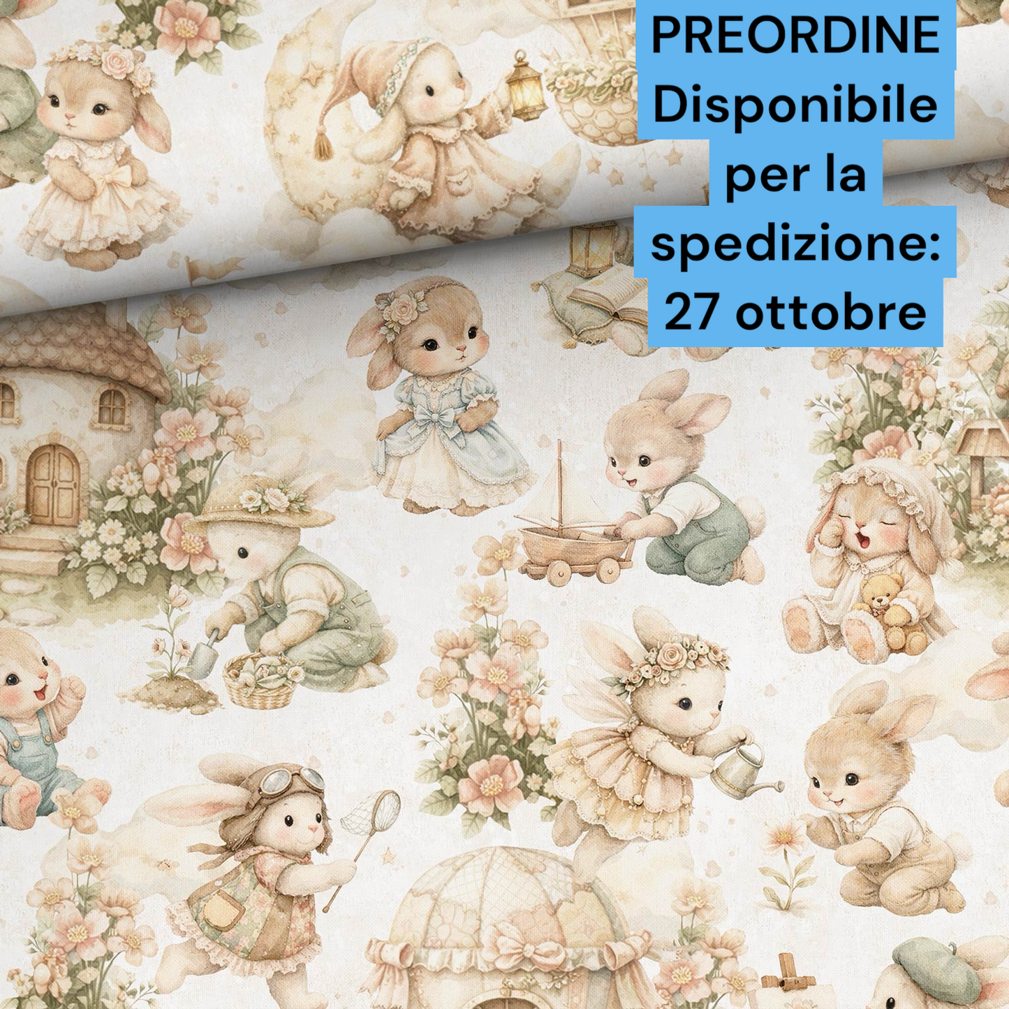Cotone 100% premium certificato OEKO TEX, stampa digitale , altezza 158 cm