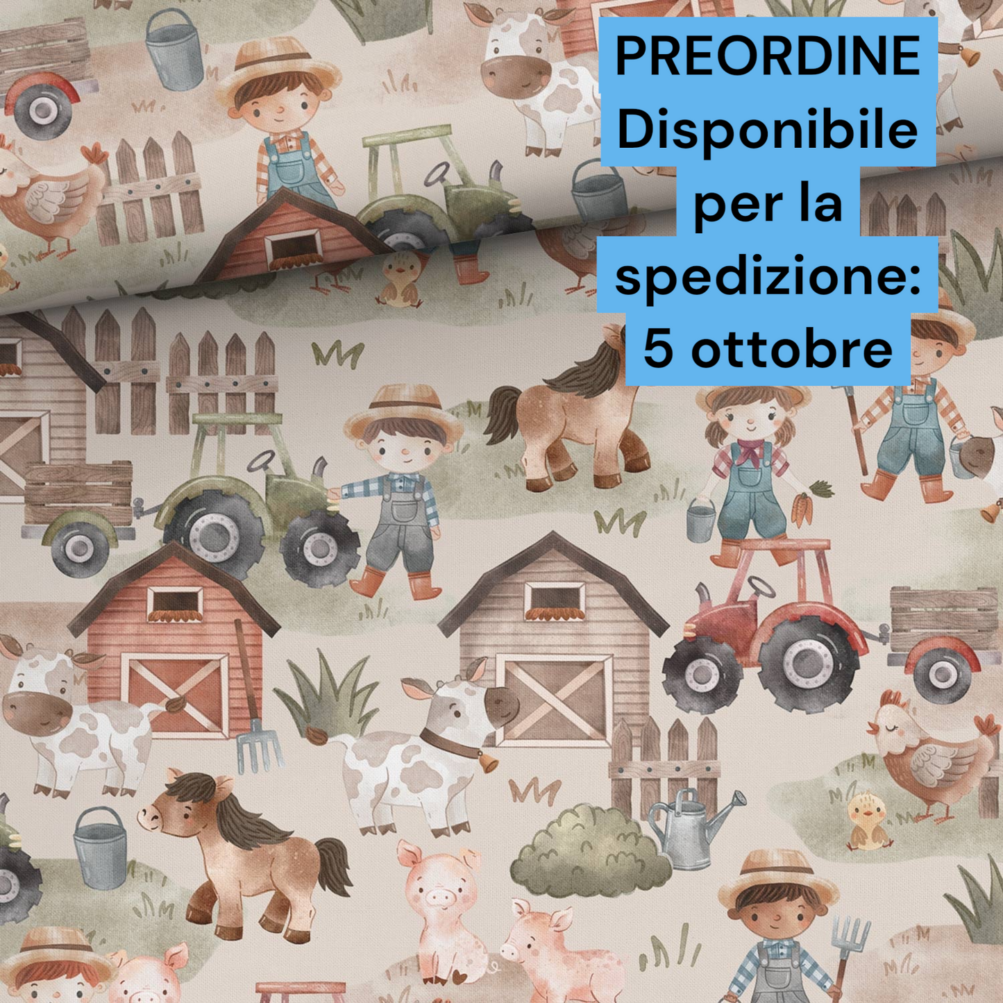 Cotone 100% premium certificato OEKO TEX, stampa digitale , altezza 158 cm
