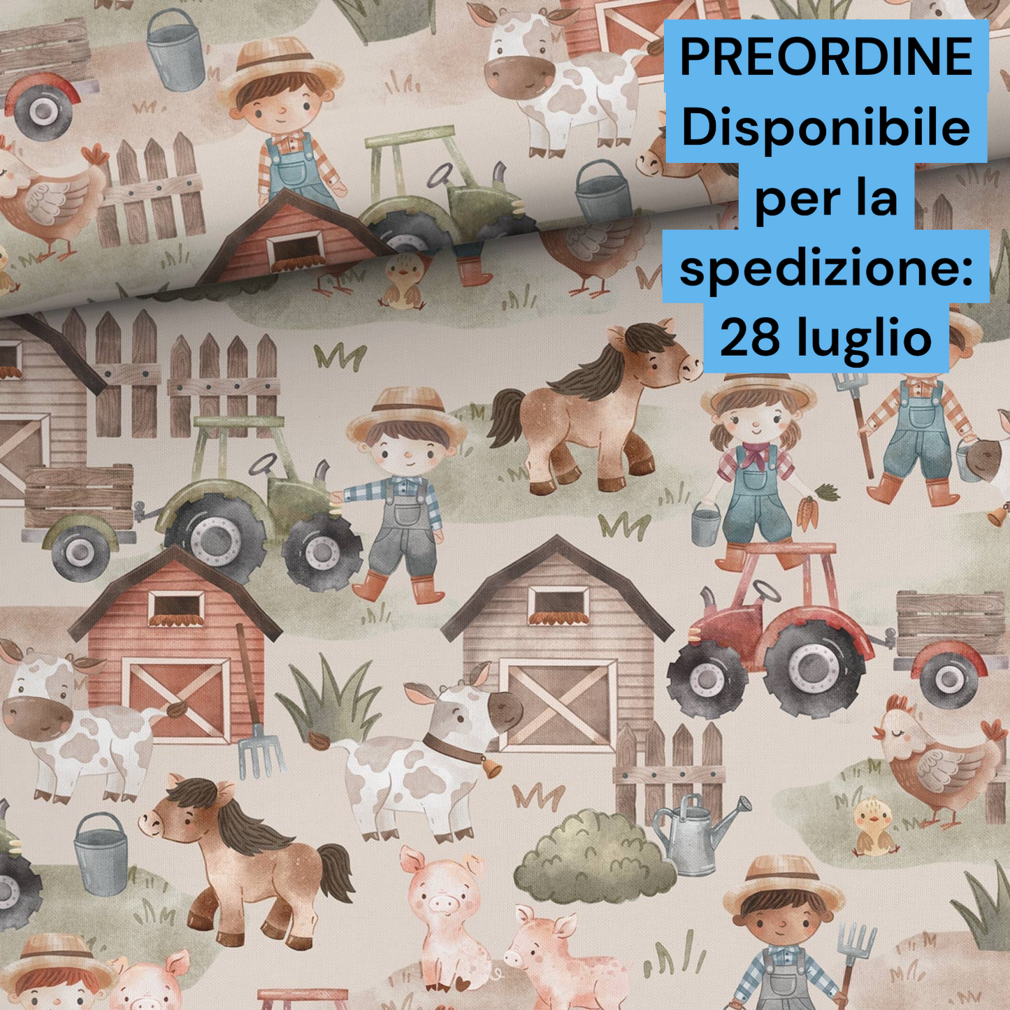 Cotone 100% premium certificato OEKO TEX, stampa digitale , altezza 158 cm