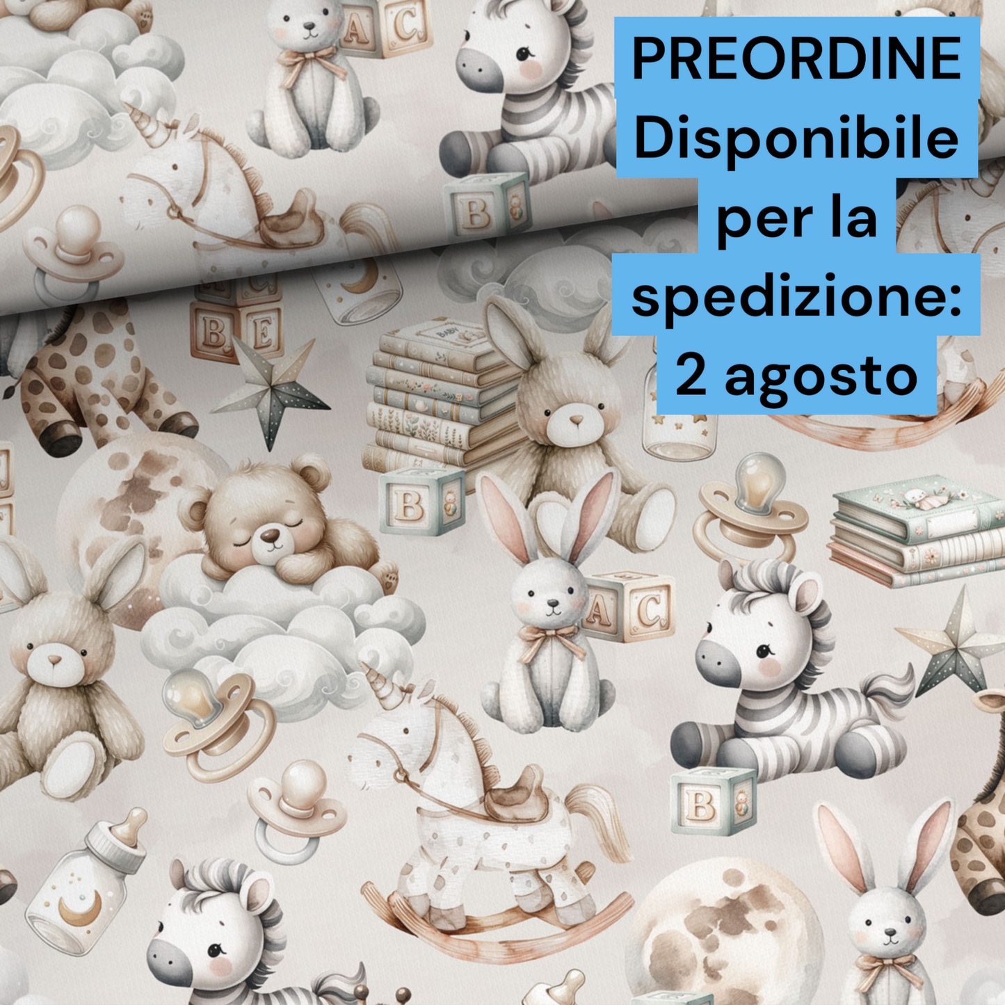 Cotone 100% premium certificato OEKO TEX, stampa digitale , altezza 158 cm