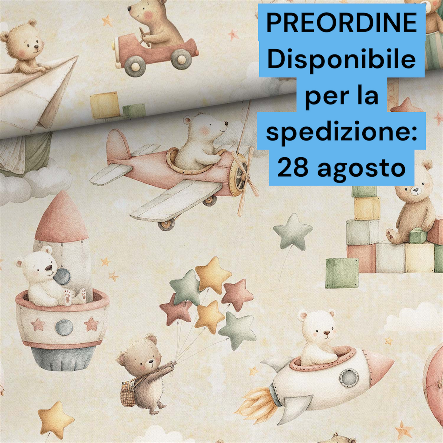 Cotone 100% premium certificato OEKO TEX, stampa digitale , altezza 158 cm