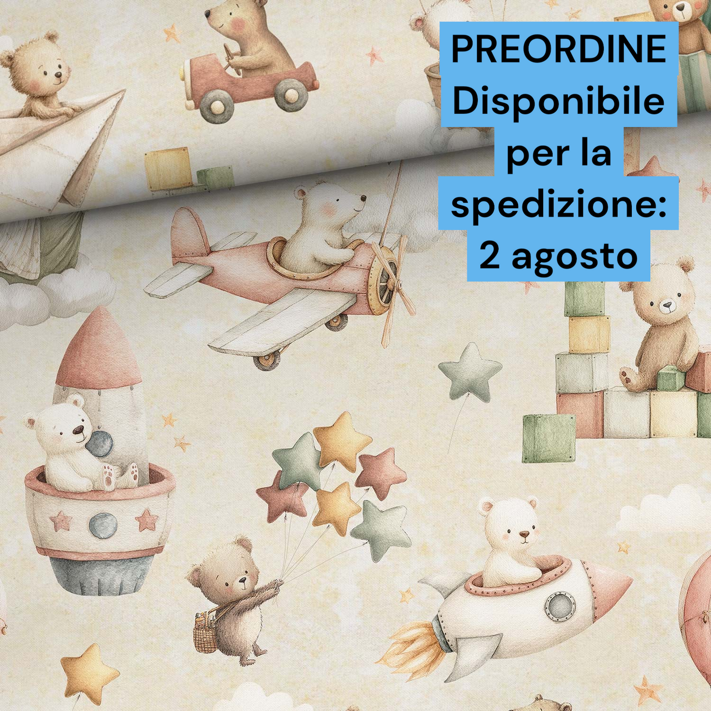 Cotone 100% premium certificato OEKO TEX, stampa digitale , altezza 158 cm