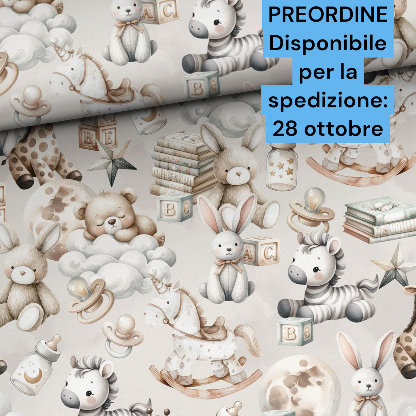 Cotone 100% premium certificato OEKO TEX, stampa digitale , altezza 158 cm