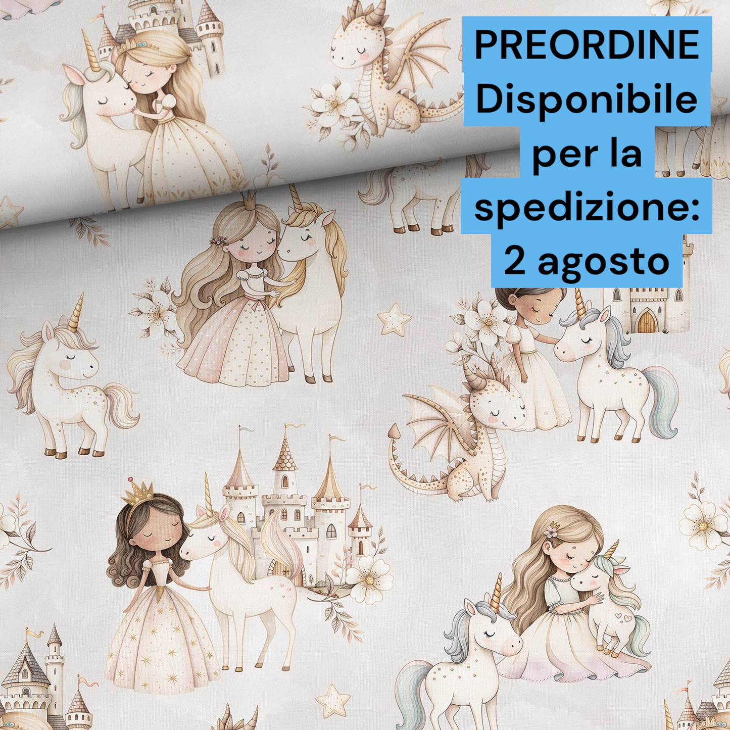 Cotone 100% premium certificato OEKO TEX, stampa digitale , altezza 158 cm
