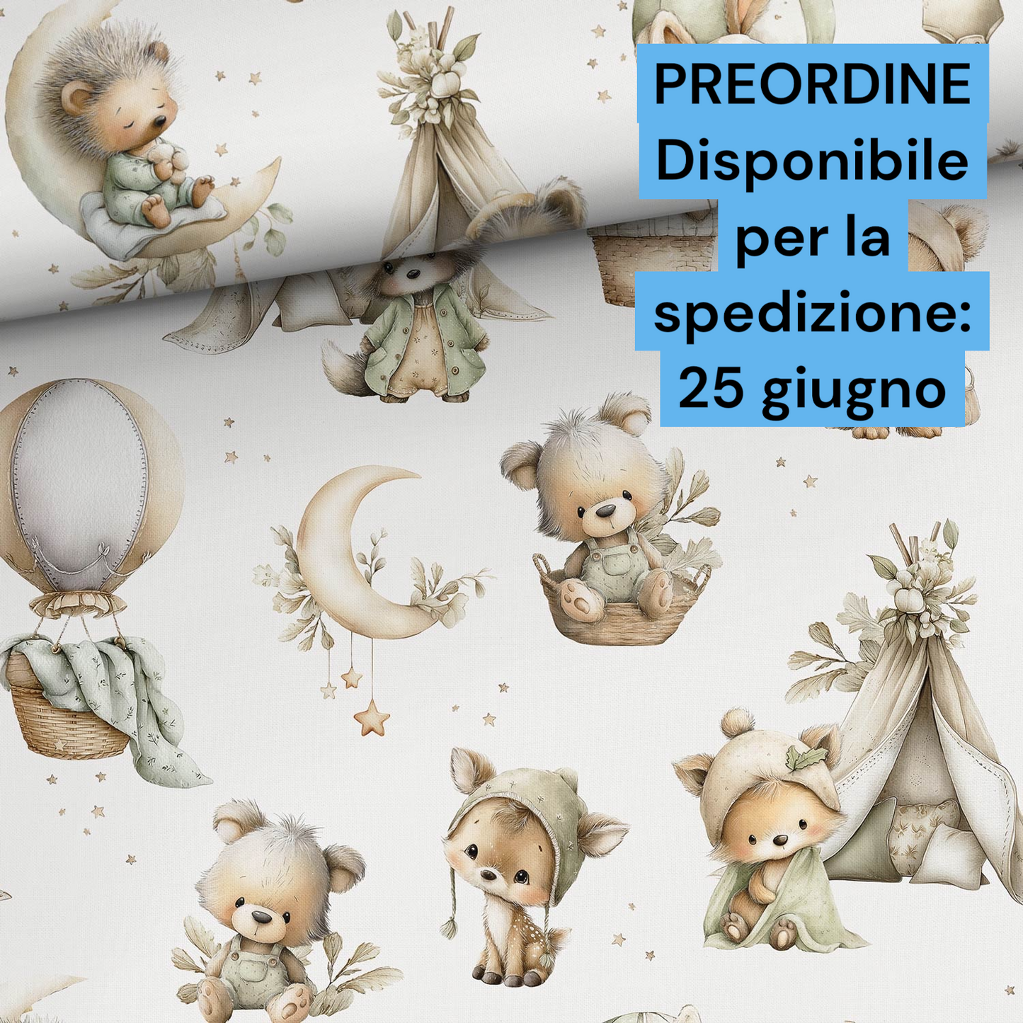 Cotone 100% premium certificato OEKO TEX, stampa digitale , altezza 158 cm