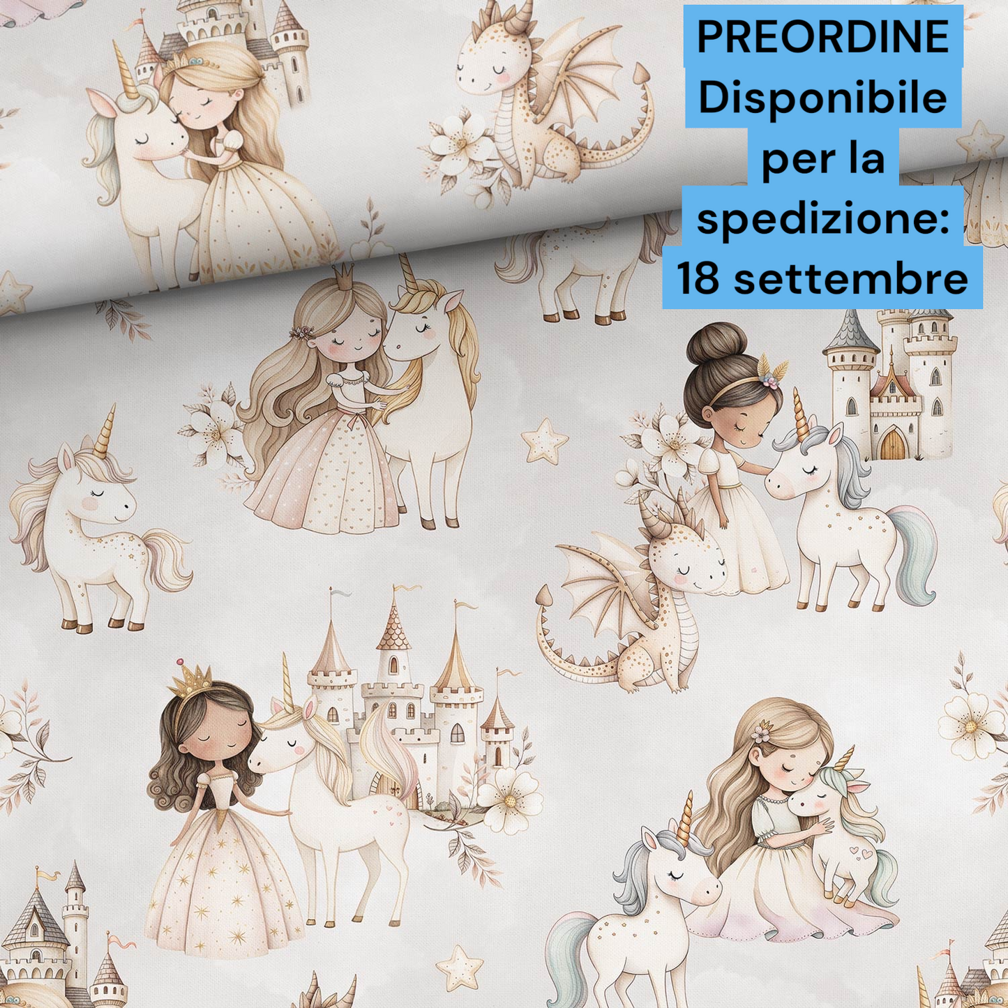 Cotone 100% premium certificato OEKO TEX, stampa digitale , altezza 158 cm