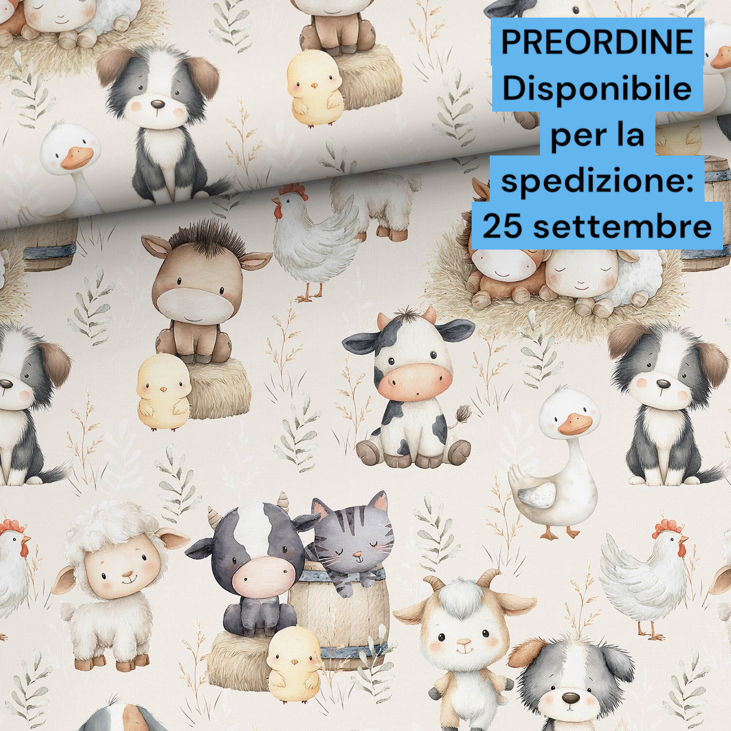 Cotone 100% premium certificato OEKO TEX, stampa digitale , altezza 158 cm