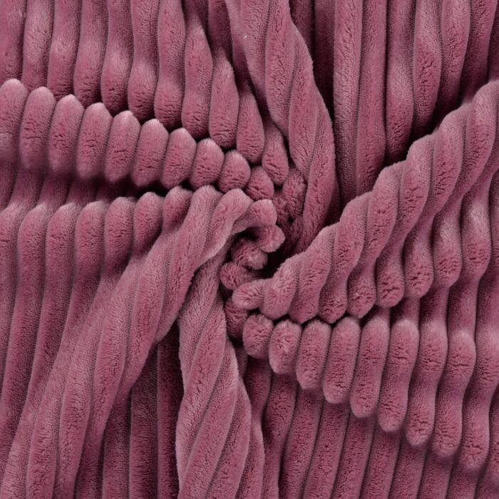 Minky Stripe ROSA ANTICA Tessuto pile a coste, altezza 150 cm