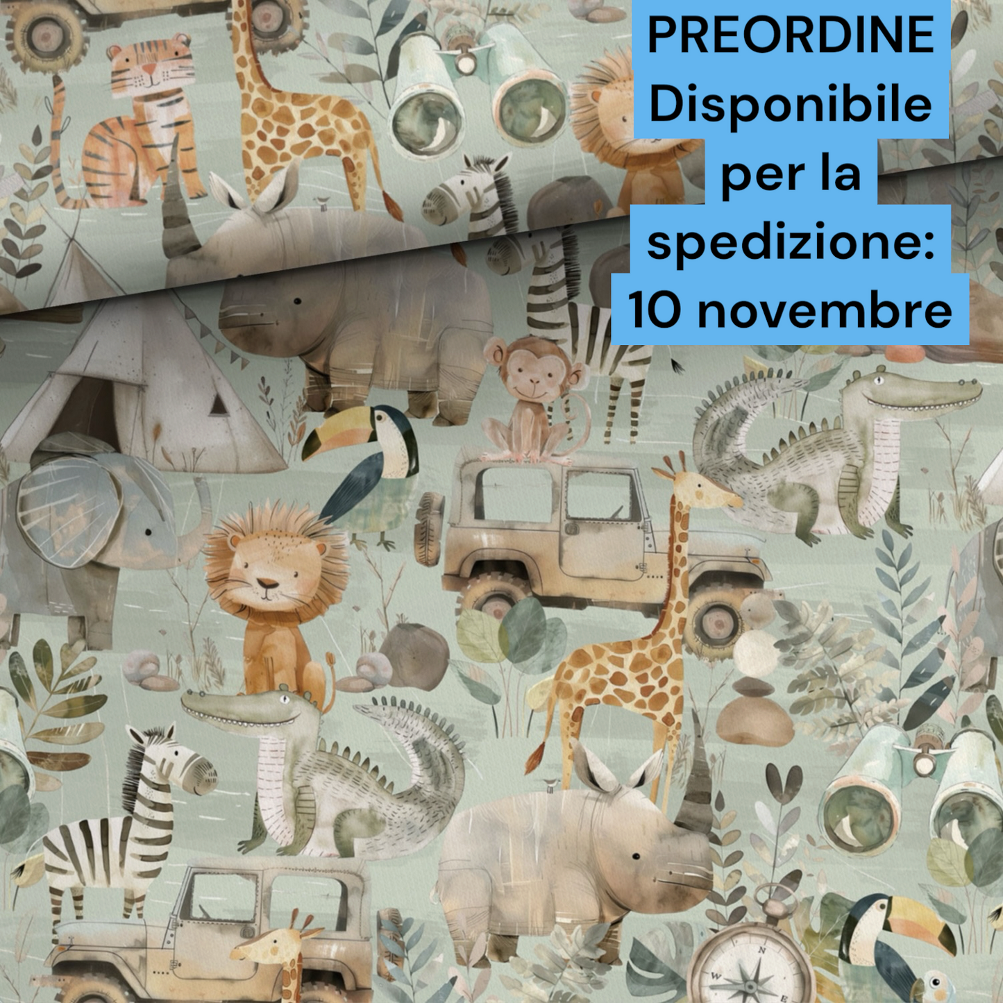 Cotone 100% premium certificato OEKO TEX, stampa digitale , altezza 158 cm