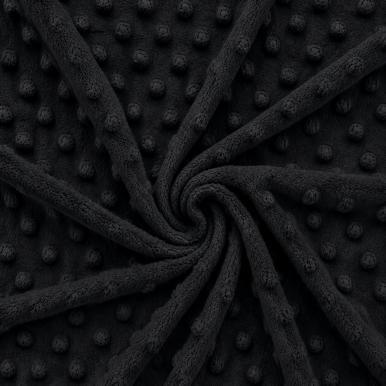 Minky pile NERO, altezza 150 cm, peso 250 g
