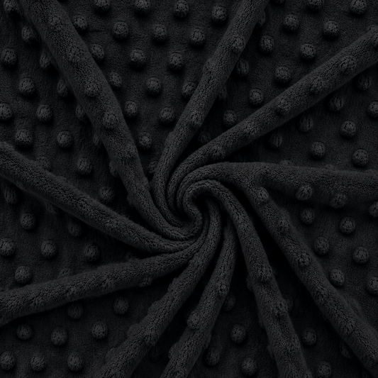 Minky pile NERO, altezza 150 cm, peso 250 g