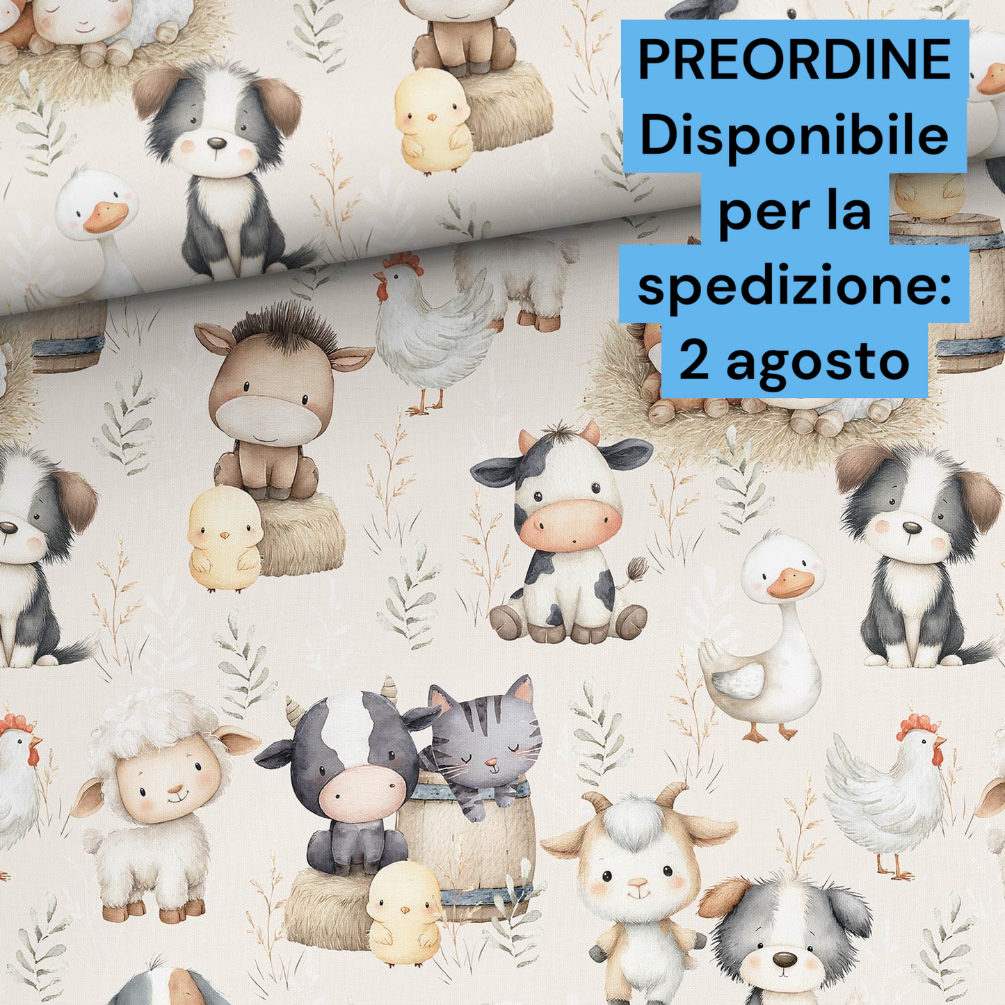 Cotone 100% premium certificato OEKO TEX, stampa digitale , altezza 158 cm
