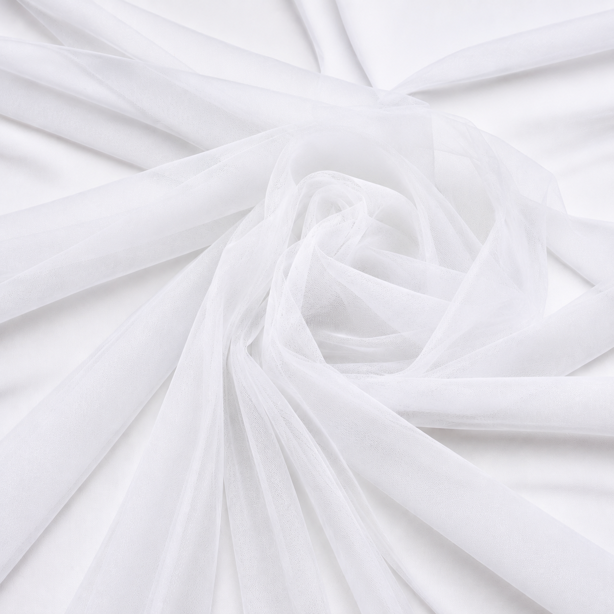 Tulle Rigido BIANCO 100% Nylon – Altezza 300 cm