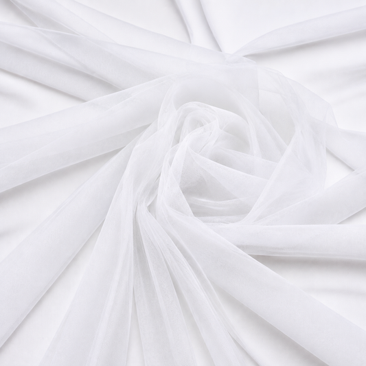 Tulle Rigido BIANCO 100% Nylon – Altezza 300 cm