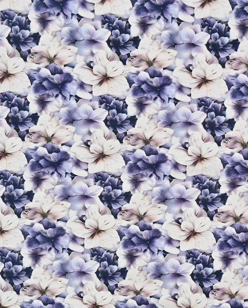 Jersey stampa digitale, certificato OEKO TEX, 95 % cotone 5% elastane, altezza 150 cm