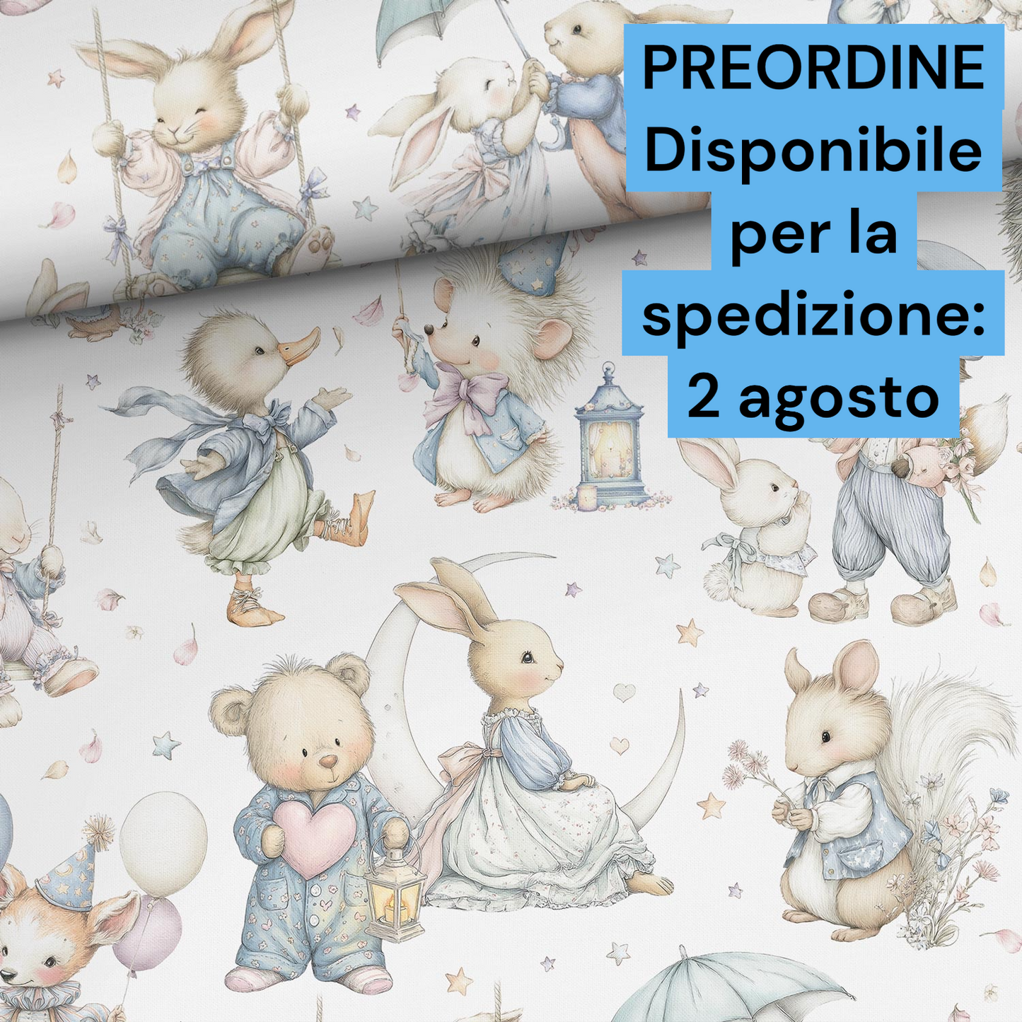 Cotone 100% premium certificato OEKO TEX, stampa digitale , altezza 158 cm