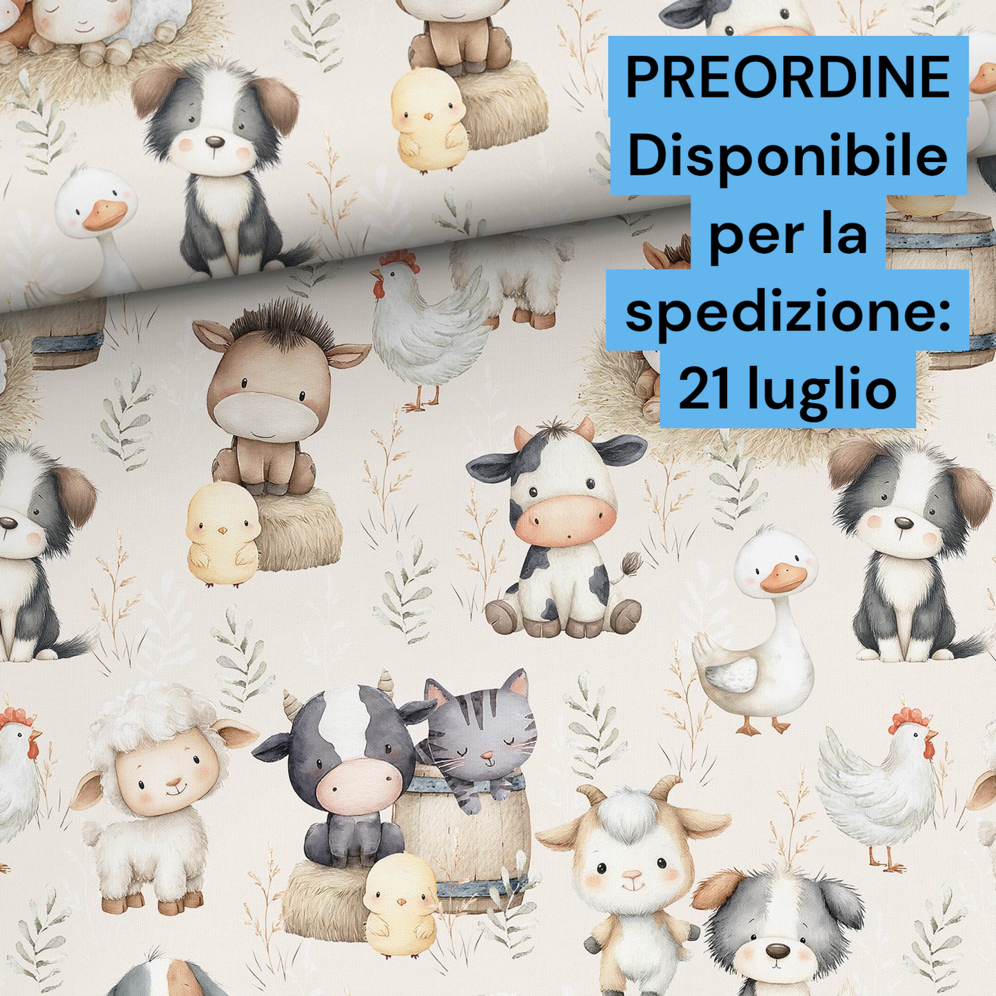 Cotone 100% premium certificato OEKO TEX, stampa digitale , altezza 158 cm