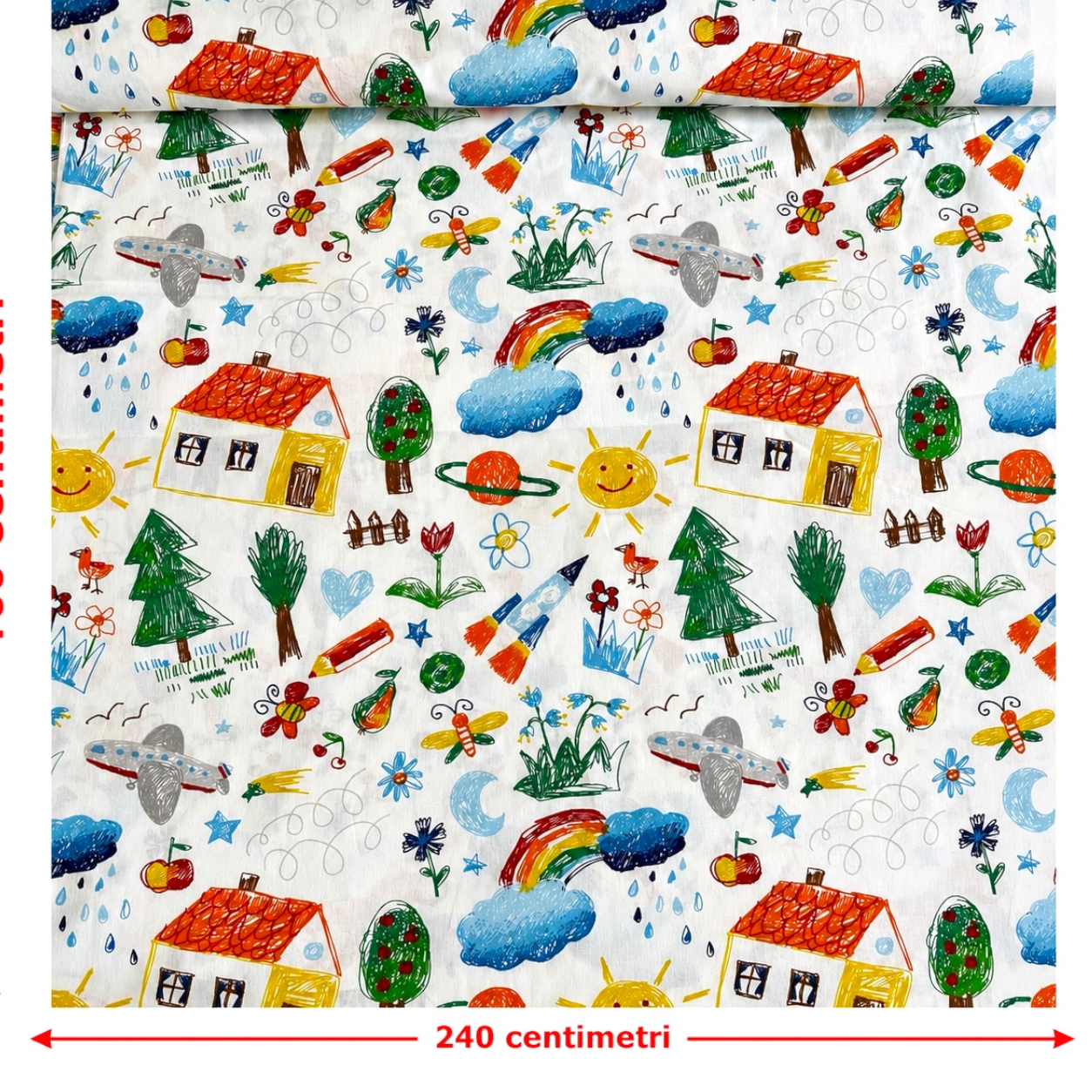 Tessuto Cotone 100%  altezza 240 cm