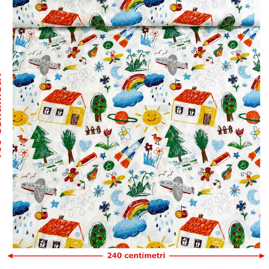Tessuto Cotone 100% altezza 240 cm