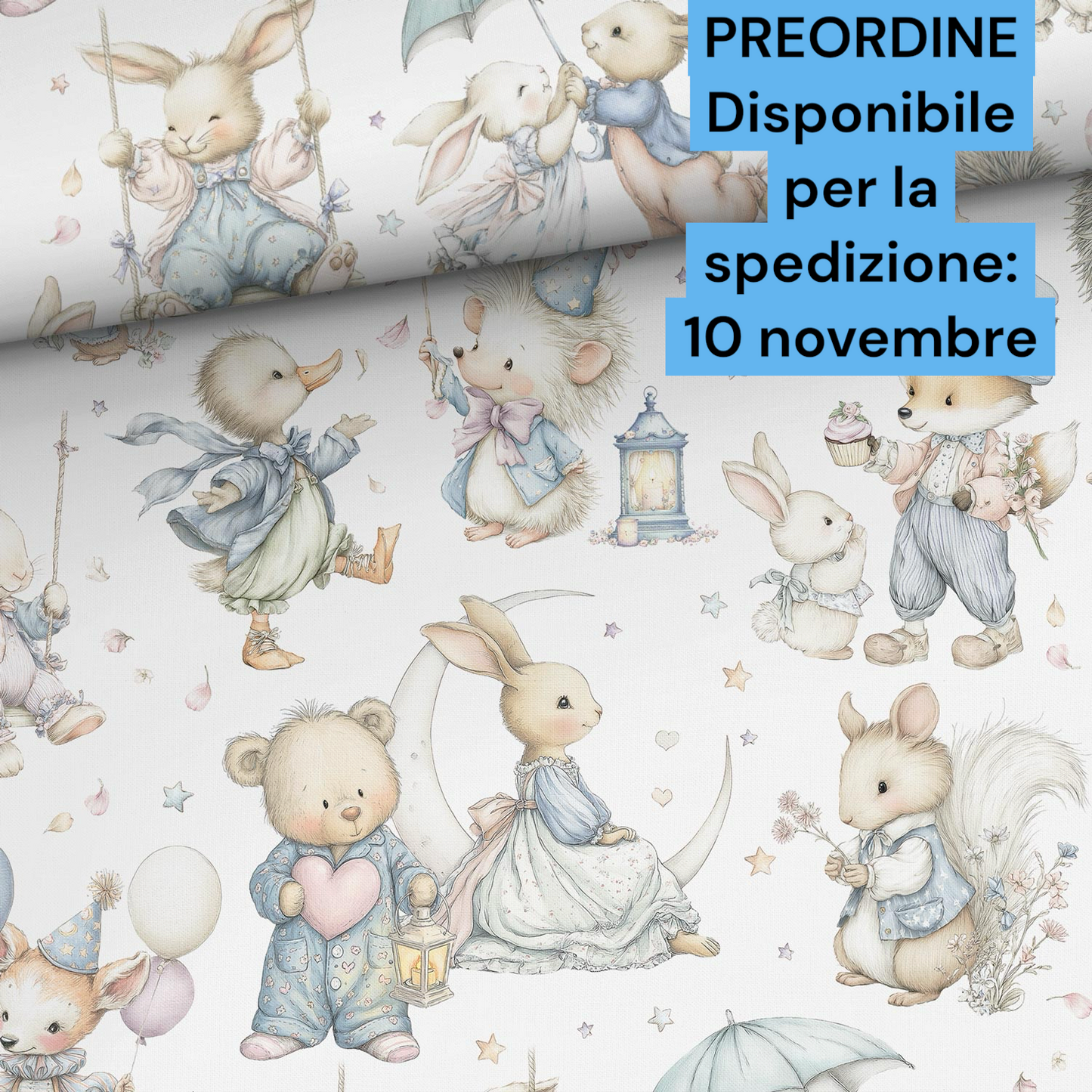 Cotone 100% premium certificato OEKO TEX, stampa digitale , altezza 158 cm