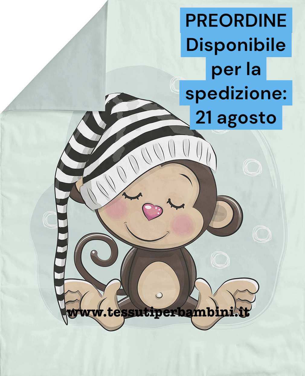 Pannello 100 % cotone misura 75 cm ×100 cm, verde menta