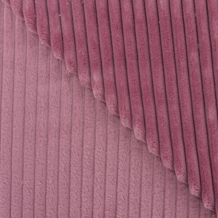 Minky Stripe ROSA ANTICA Tessuto pile a coste, altezza 150 cm