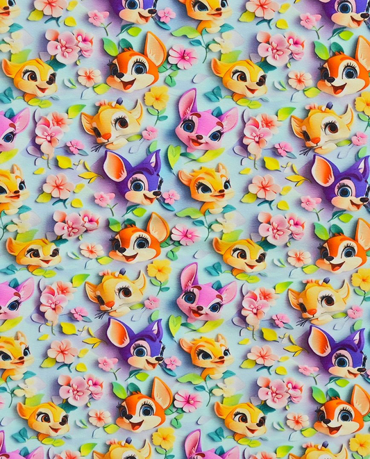 Jersey stampa digitale, certificato OEKO TEX, 95 % cotone 5% elastane, altezza 150 cm