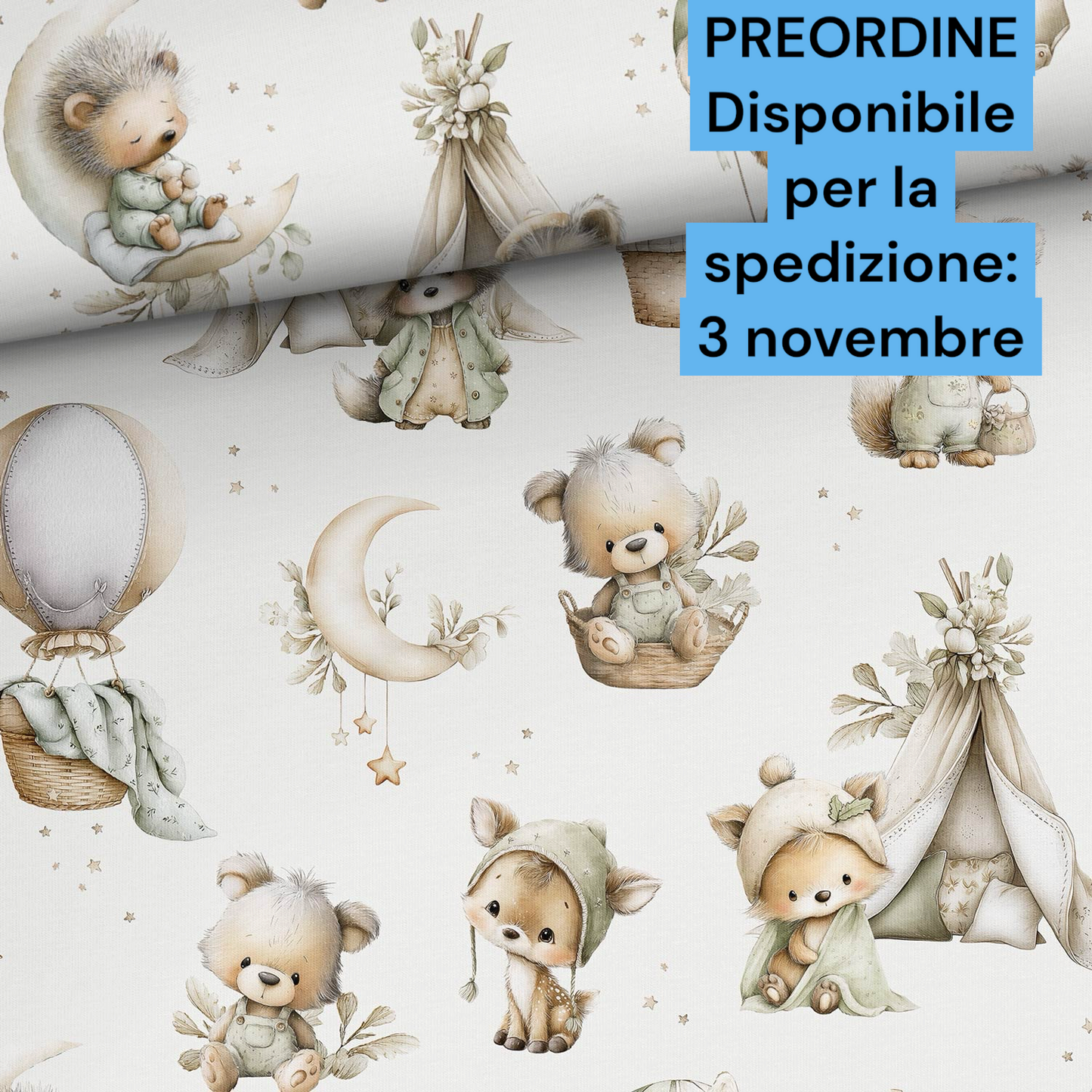 Jersey stampa digitale, certificato OEKO TEX, 92 % cotone 8% elastan, altezza 160 cm