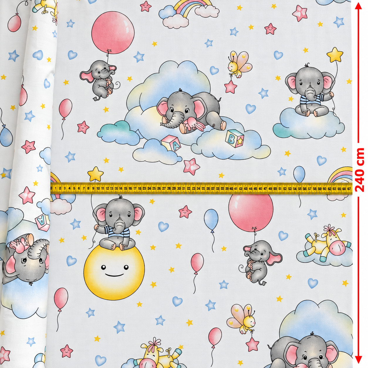 Tessuto Cotone 100%  altezza 240 cm