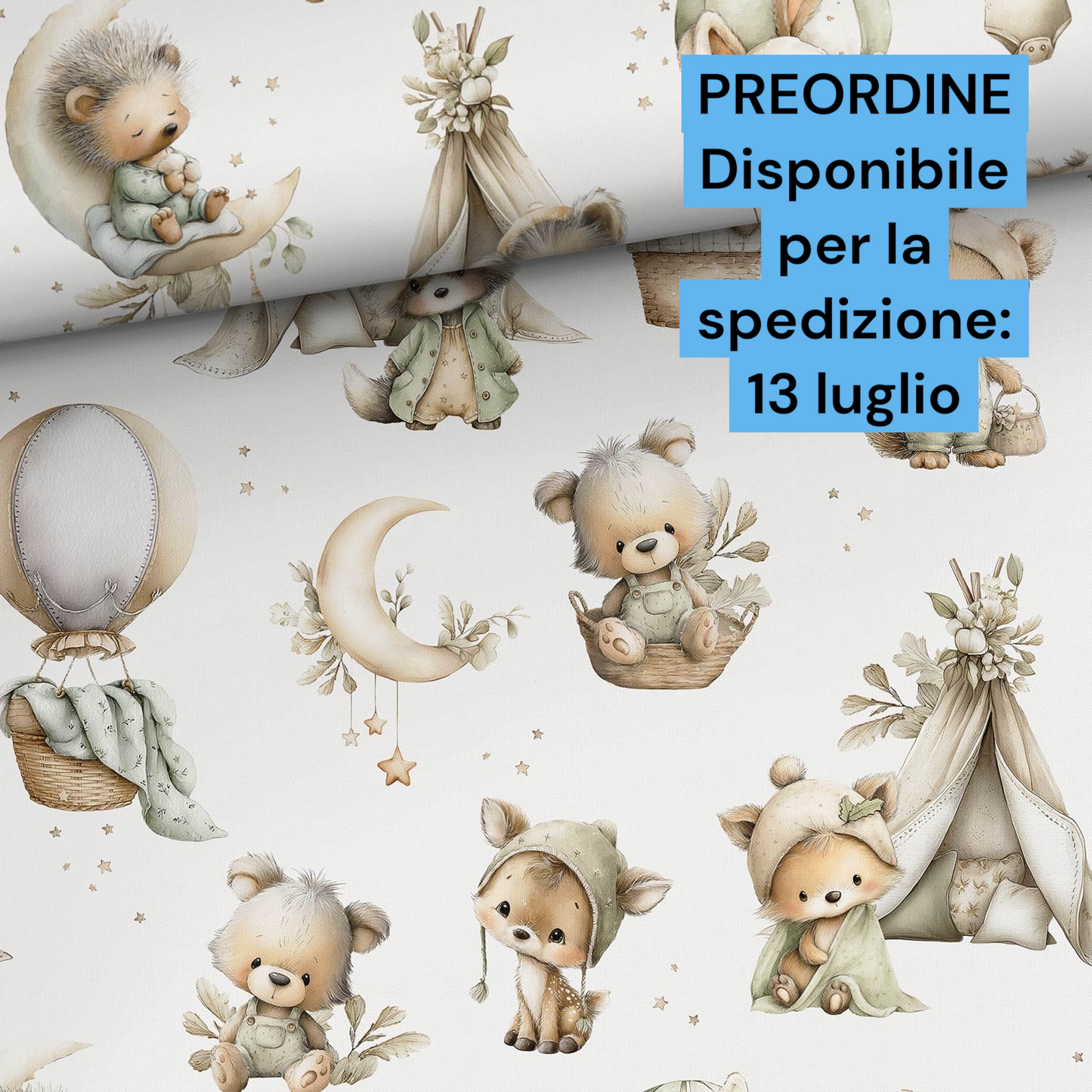 Cotone 100% premium certificato OEKO TEX, stampa digitale , altezza 158 cm