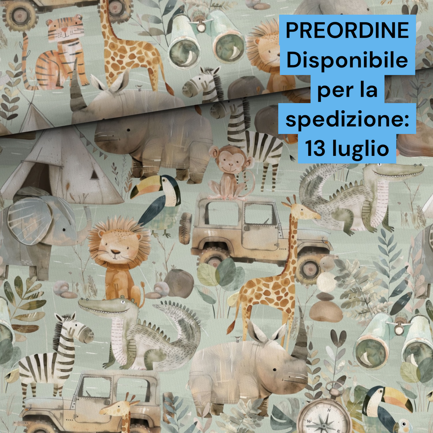 Cotone 100% premium certificato OEKO TEX, stampa digitale , altezza 158 cm