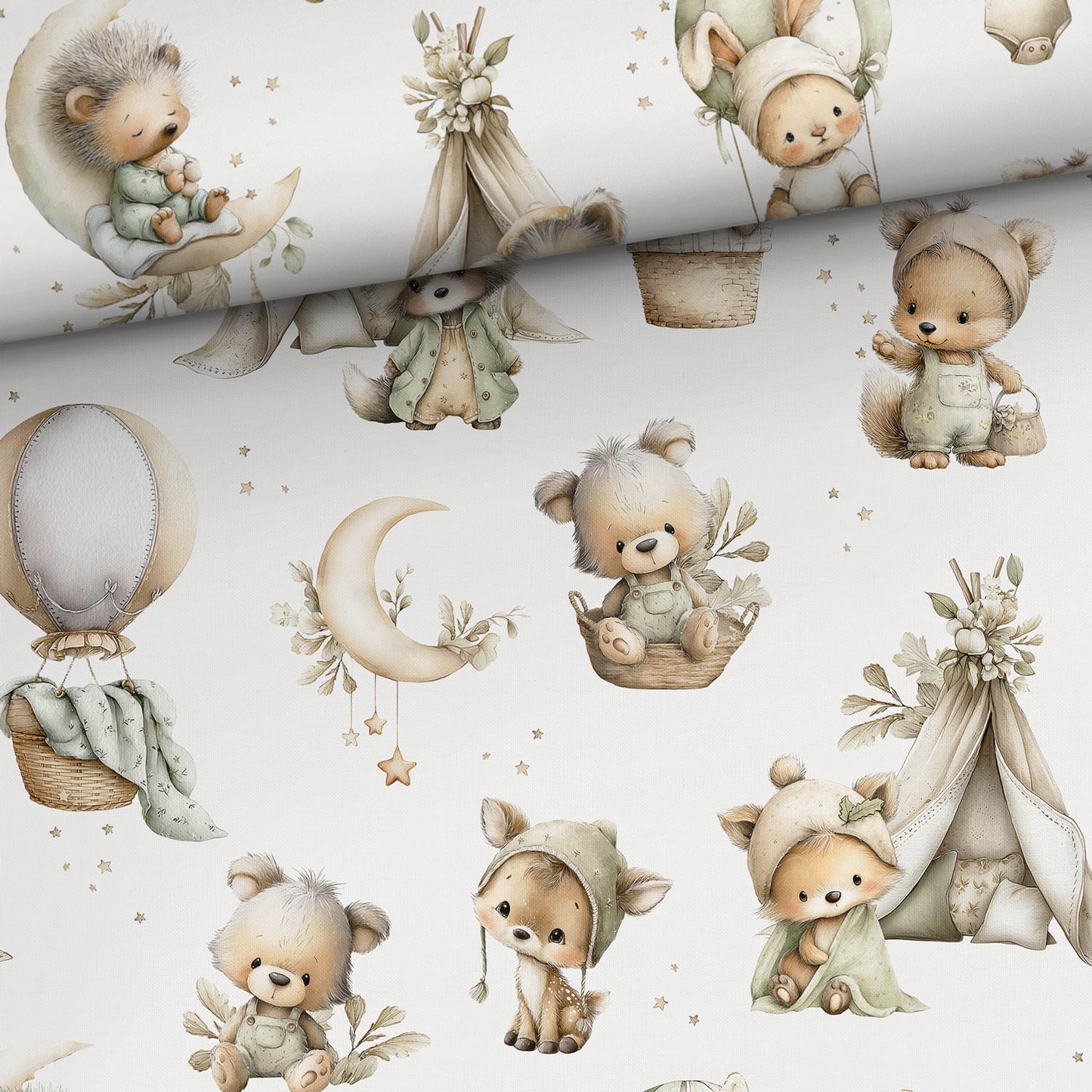 Cotone 100% premium certificato OEKO TEX, stampa digitale , altezza 158 cm