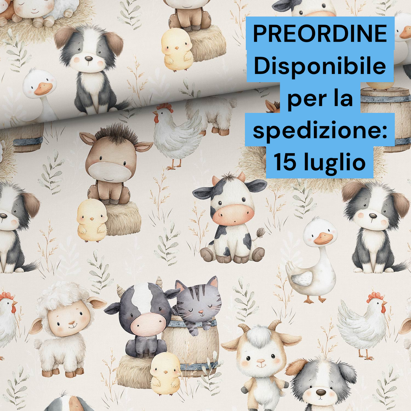 Cotone 100% premium certificato OEKO TEX, stampa digitale , altezza 158 cm