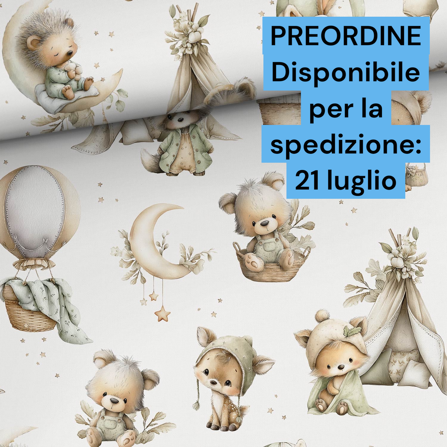 Cotone 100% premium certificato OEKO TEX, stampa digitale , altezza 158 cm
