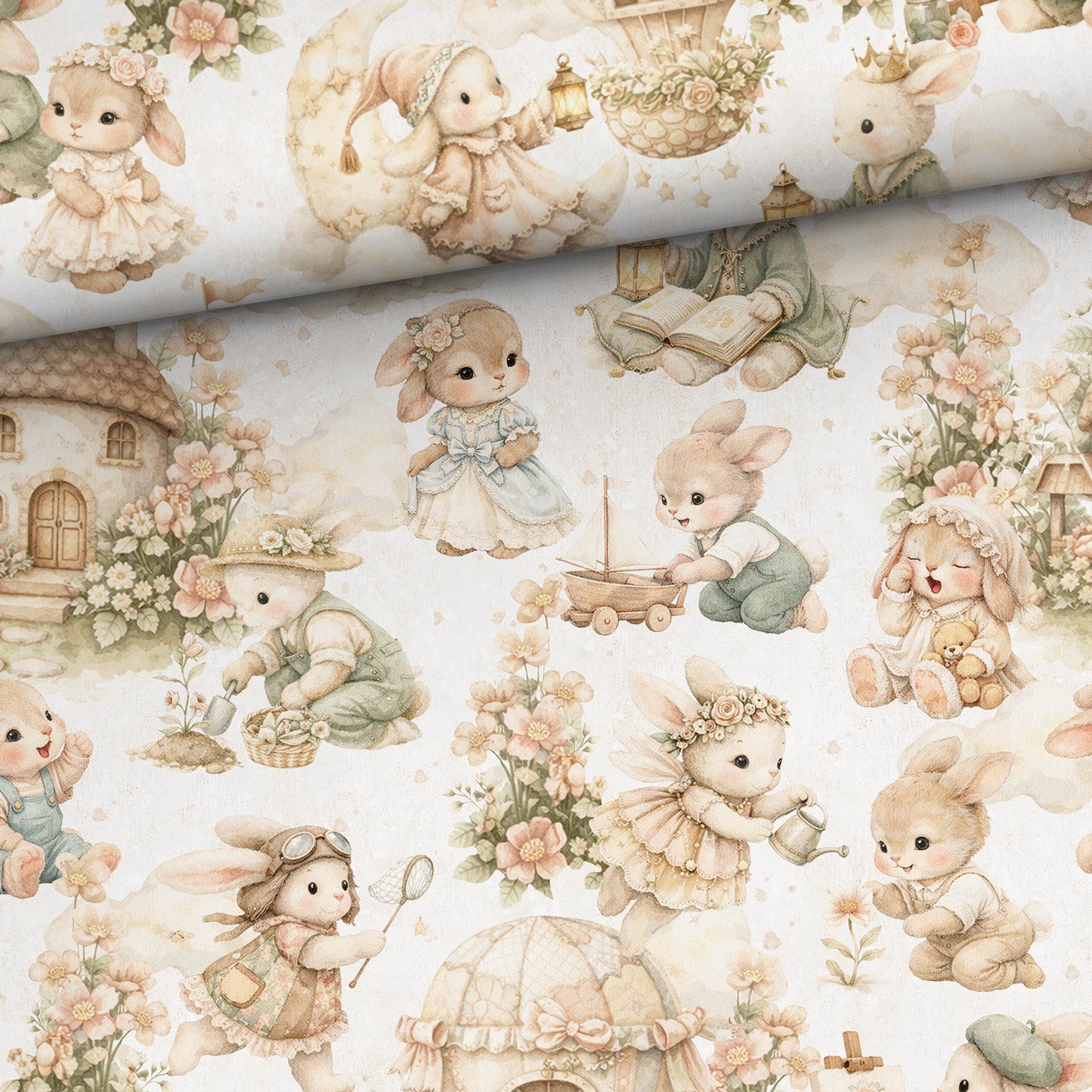 Cotone 100% premium certificato OEKO TEX, stampa digitale , altezza 158 cm