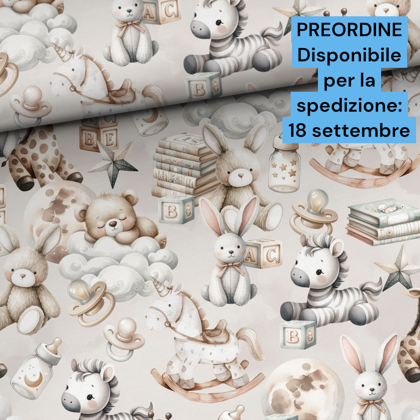 Cotone 100% premium certificato OEKO TEX, stampa digitale , altezza 158 cm